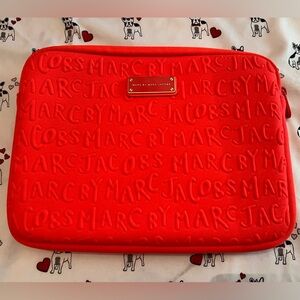 Marc By Marc Jacobs iPad case, bright orange/red color